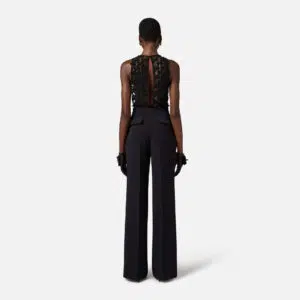 Elisabetta Franchi Jumpsuit aus leichtem Crêpe mit Schleifen 8 TU05053E2 TU05053E2 110 6 D