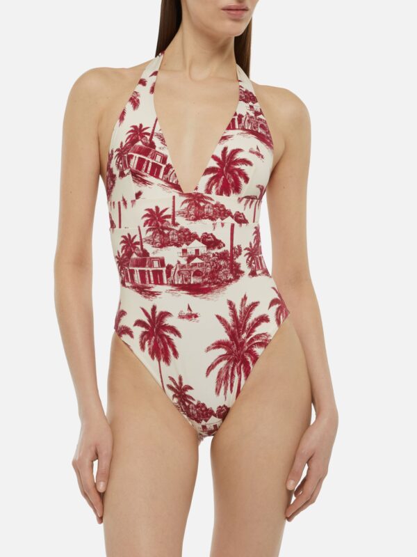 MC2 Saint Barth Marylin Badeanzug mit Toile de Jouy Print
