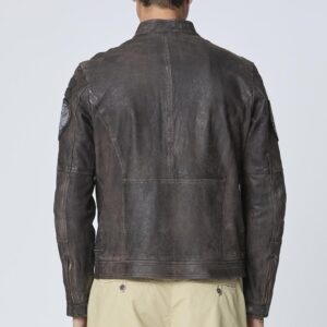251PN5049PL00300 aeronauticamilitare 251pn5049pl00300 00009 vintage effect leather biker jacket 2 2