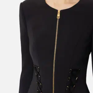 Elisabetta Franchi Jacke aus Crêpe mit Kreuzschnürmotiv 4 GI13551E2_110 GI13551E2 110 2