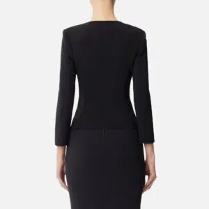 Elisabetta Franchi Jacke aus Crêpe mit Kreuzschnürmotiv 5 GI13551E2_110 GI13551E2 110 3