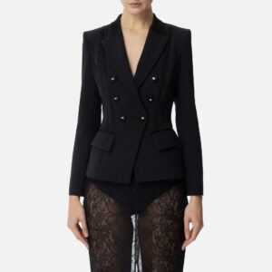 Elisabetta Franchi Jacke aus Crêpe mit Satindetails