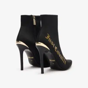 Just Cavalli Stiefeletten mit spitzer Spitze und Logo 7 TFS054-TF374-E0350 TFS054TF374E0350 ECOM BACK