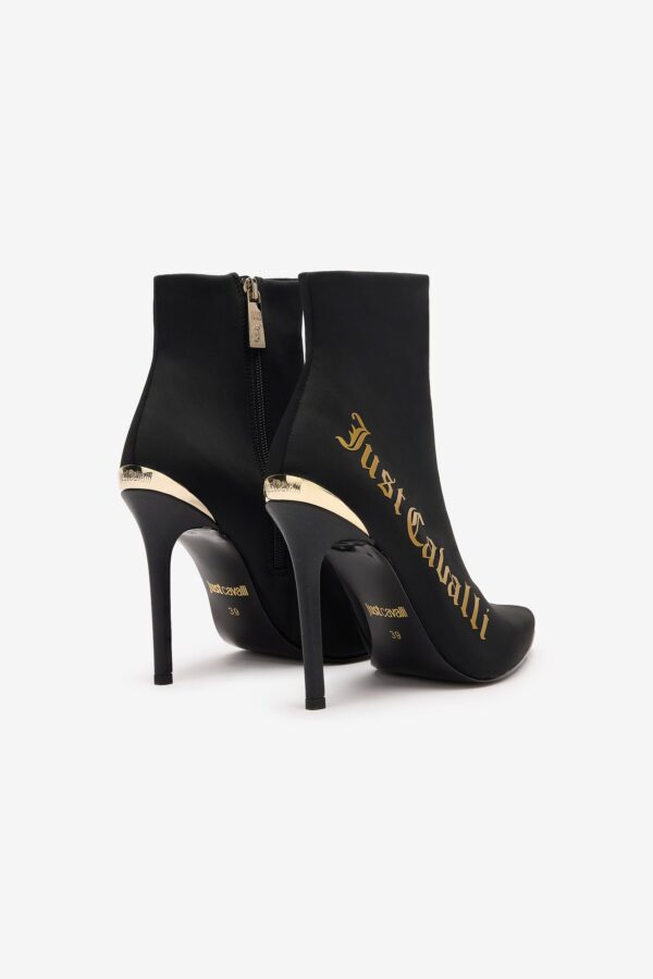 Just Cavalli Stiefeletten mit spitzer Spitze und Logo – Bild 3