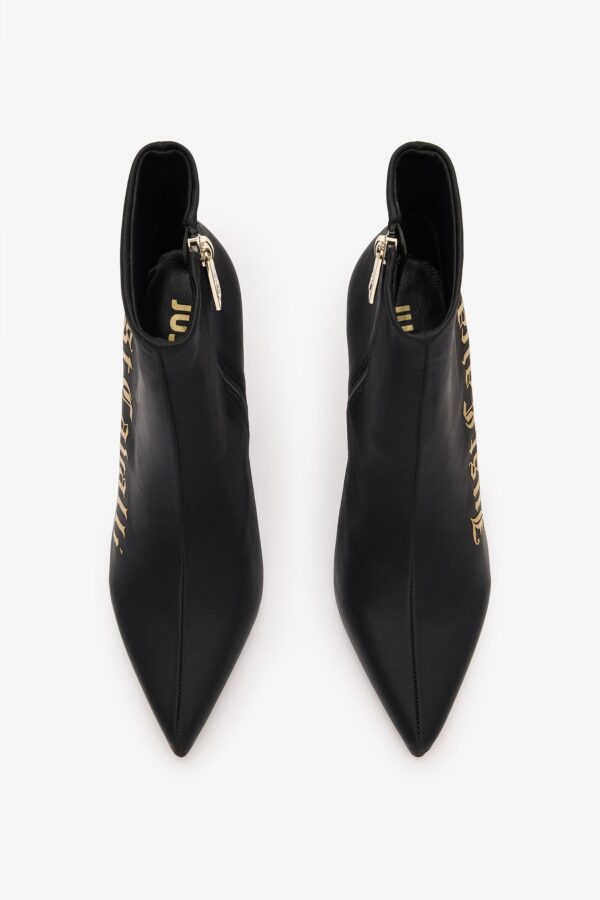 Just Cavalli Stiefeletten mit spitzer Spitze und Logo – Bild 4