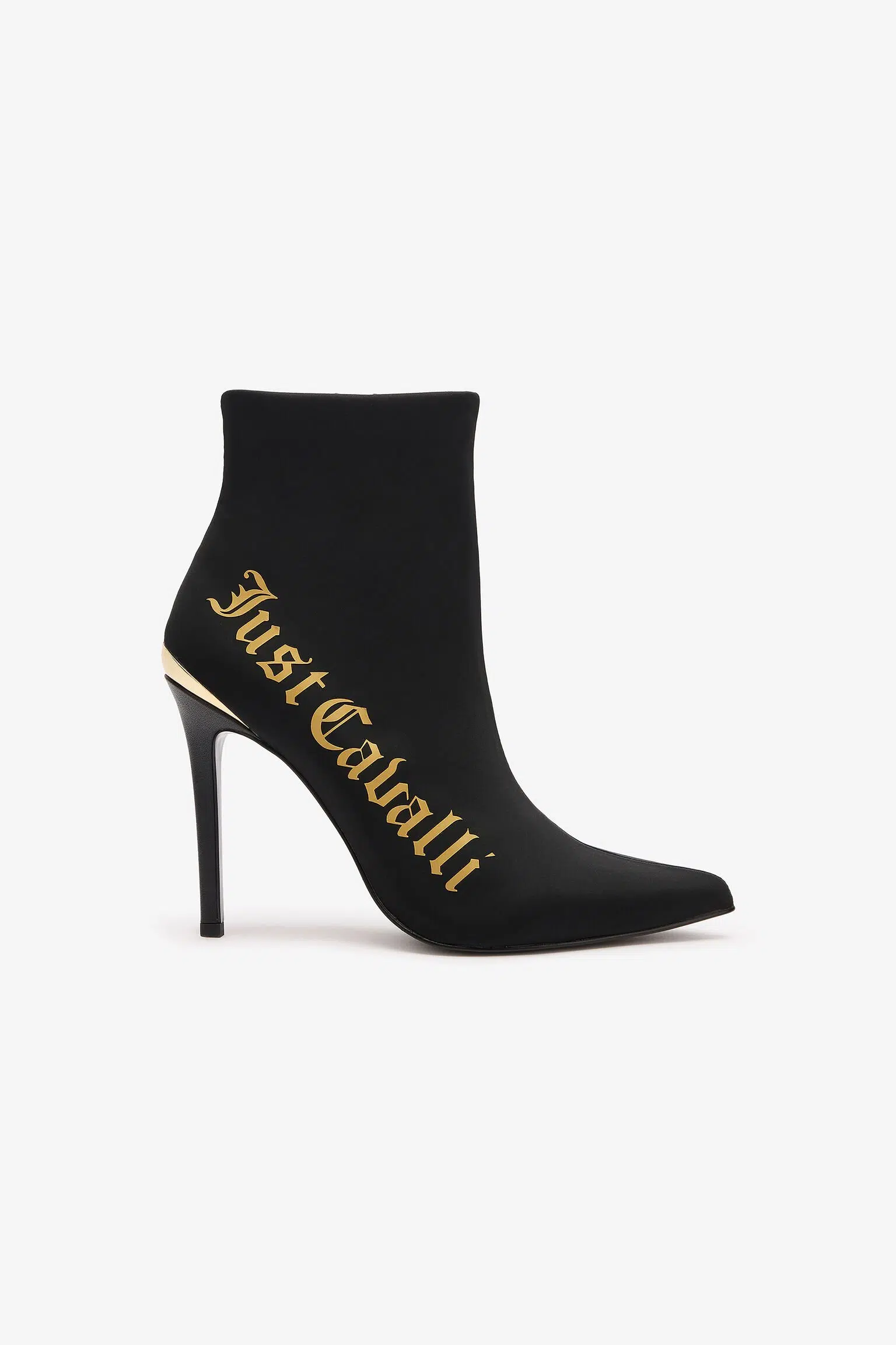 Just Cavalli Stiefeletten mit spitzer Spitze und Logo 1 Just Cavalli Stiefeletten mit spitzer Spitze und Logo