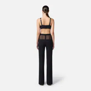 Elisabetta Franchi Top aus doppellagigem Stretch-Crêpe mit Feston-Stickerei 8 TO03752E2_110 TO03752E2 110 6 D