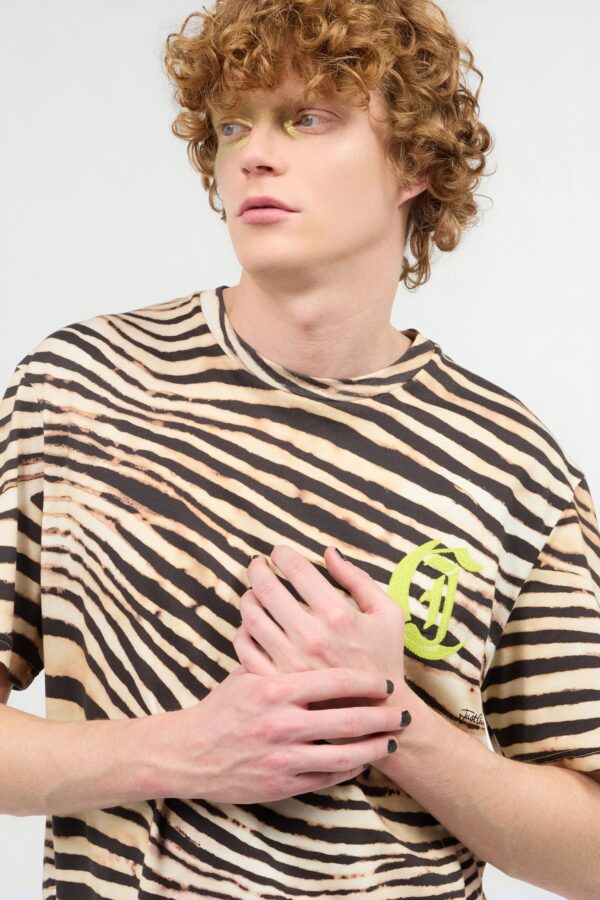 Just Cavalli T-Shirt mit Dschungel- und Monogramm-Print – Bild 3