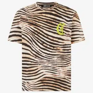 Just Cavalli T-Shirt mit Dschungel- und Monogramm-Print 13 UFT042-UF062-E0534 UFT042UF062E0534 ECOM STILL
