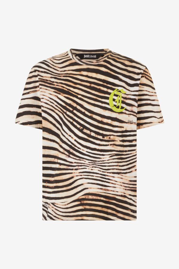 Just Cavalli T-Shirt mit Dschungel- und Monogramm-Print – Bild 7