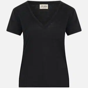 MC2 Saint Barth Eloise T-Shirt aus Leinenjersey 7 ELOI001 / 01338F UID ELOI00101338F WOMAN T SHIRT BLACK 4