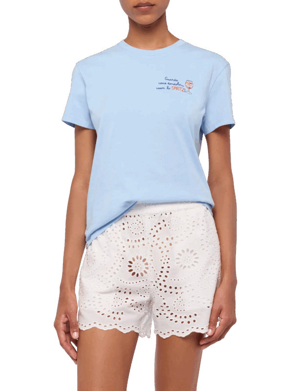 MC2 Saint Barth Emilie T-Shirt mit Guarda come Dondolo con lo Spritz Stickerei