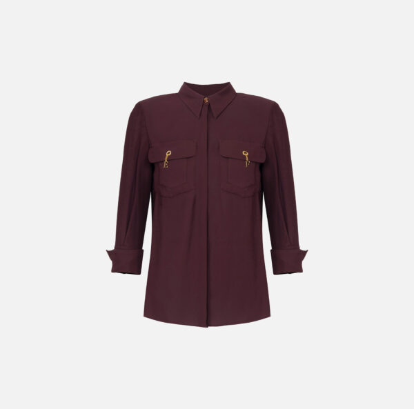 Elisabetta Franchi Hemdbluse aus Viskose-Georgette – Bild 5
