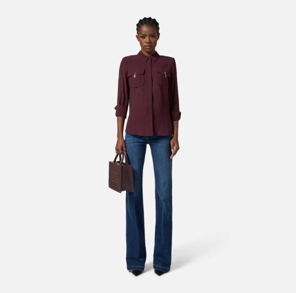 Elisabetta Franchi Hemdbluse aus Viskose-Georgette