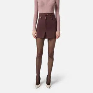 Elisabetta Franchi Rock aus doppellagigem Crêpe mit Reissverschluss 6 GO13156E2 GO13156E2 EA4 4 D