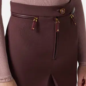 Elisabetta Franchi Rock aus doppellagigem Crêpe mit Reissverschluss 7 GO13156E2 GO13156E2 EA4 5 D