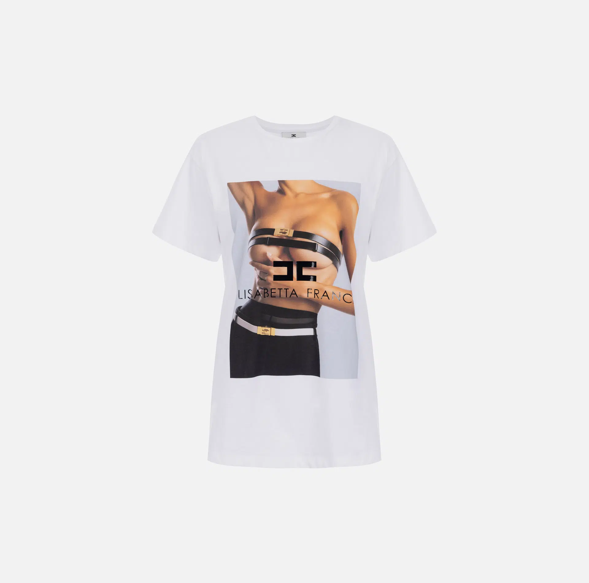 Elisabetta Franchi T-Shirt aus Baumwoll-Jersey mit Foto-Print 5 Elisabetta Franchi T-Shirt aus Baumwoll-Jersey mit Foto-Print – Bild 5