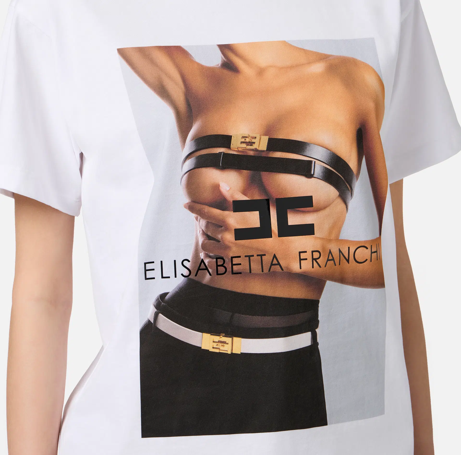 Elisabetta Franchi T-Shirt aus Baumwoll-Jersey mit Foto-Print 4 Elisabetta Franchi T-Shirt aus Baumwoll-Jersey mit Foto-Print – Bild 4