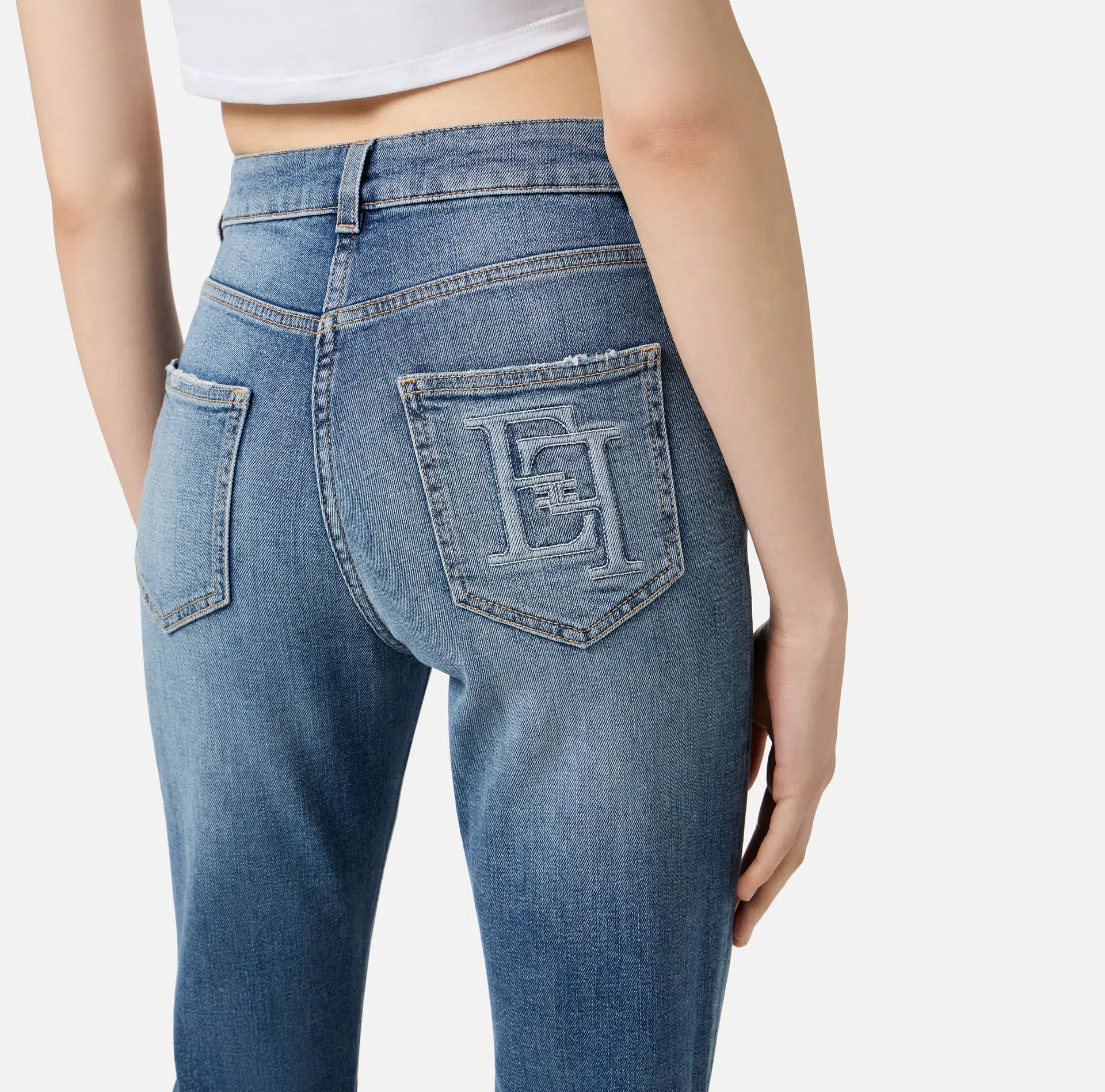 Elisabetta Franchi Jeans mit Präge-Logo 4 Elisabetta Franchi Jeans mit Präge-Logo – Bild 4