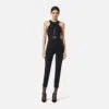 Elisabetta Franchi Jumpsuit aus doppellagigem Crêpe mit Reissverschlussdetails 10 TU05053E2 TU05556E2 110 3 D