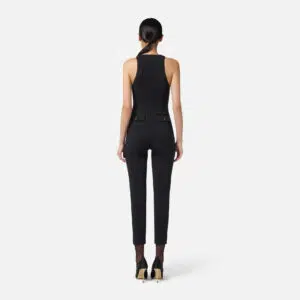 Elisabetta Franchi Jumpsuit aus doppellagigem Crêpe mit Reissverschlussdetails 8 TU05556E2 TU05556E2 110 6 D