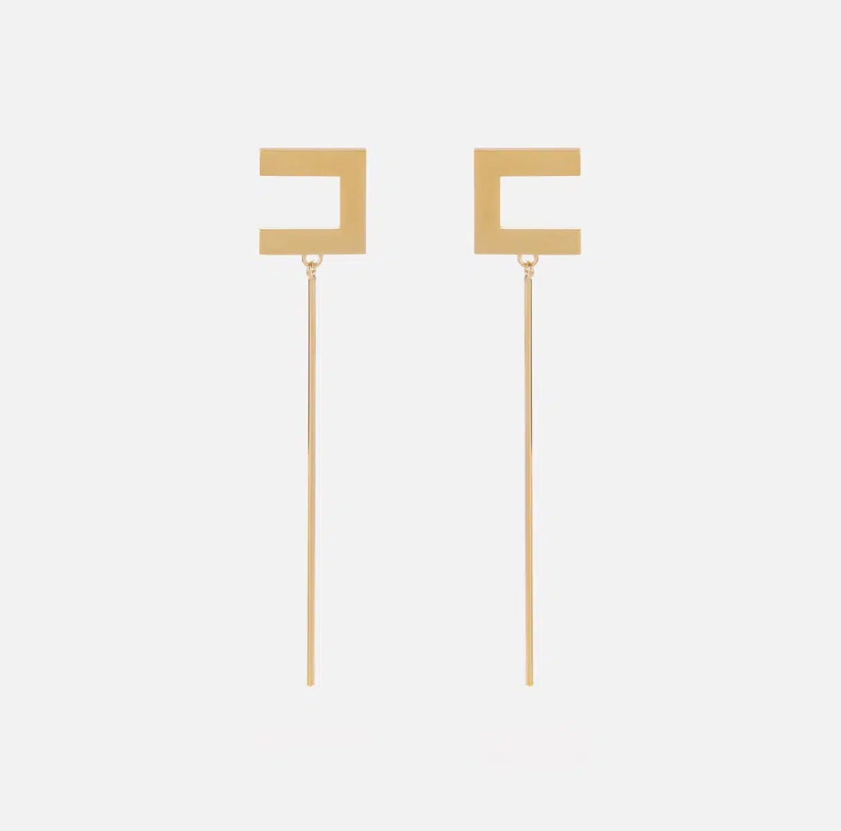 Elisabetta Franchi Ohrringe mit Logo und Stäbchen 2 Elisabetta Franchi Ohrringe mit Logo und Stäbchen – Bild 2