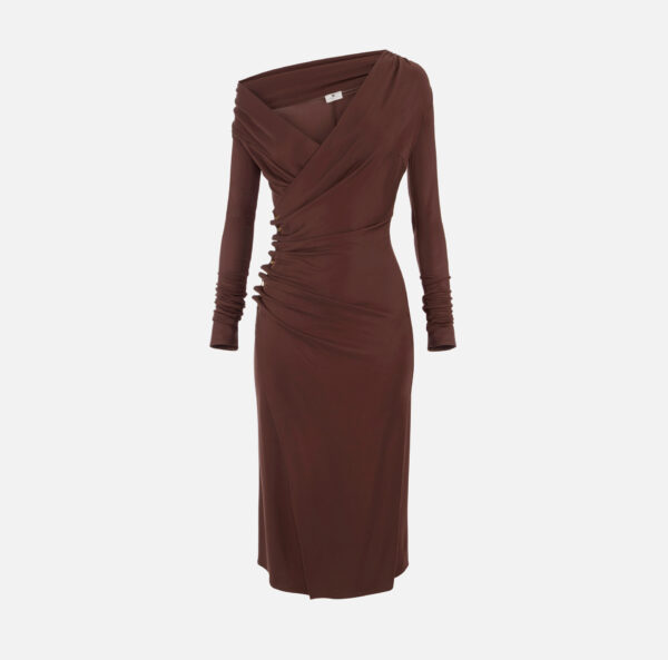 Elisabetta Franchi Kleid aus Jersey mit Schmuckknöpfen – Bild 5