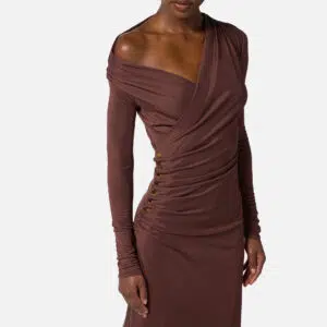 Elisabetta Franchi Kleid aus Jersey mit Schmuckknöpfen 7 AB82257E2 AB82257E2 EA3 5 D