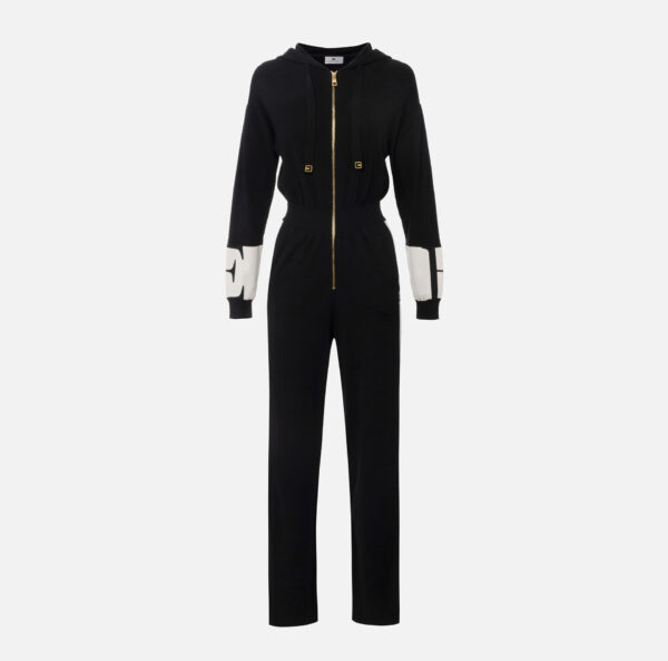 Elisabetta Franchi Jumpsuit aus Viskose mit glänzenden Streifen – Bild 5