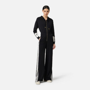 Elisabetta Franchi Jumpsuit aus Viskose mit glänzenden Streifen