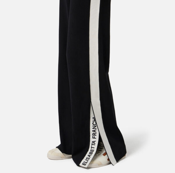 Elisabetta Franchi Jumpsuit aus Viskose mit glänzenden Streifen – Bild 4