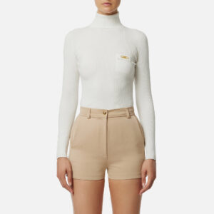 Elisabetta Franchi Gerippter Pullover mit kleiner Tasche