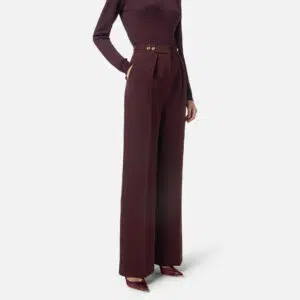 Elisabetta Franchi Hose aus Crêpe mit Schmuck-Accessoire 6 PA09956E2 PA09956E2 EA4 4 D