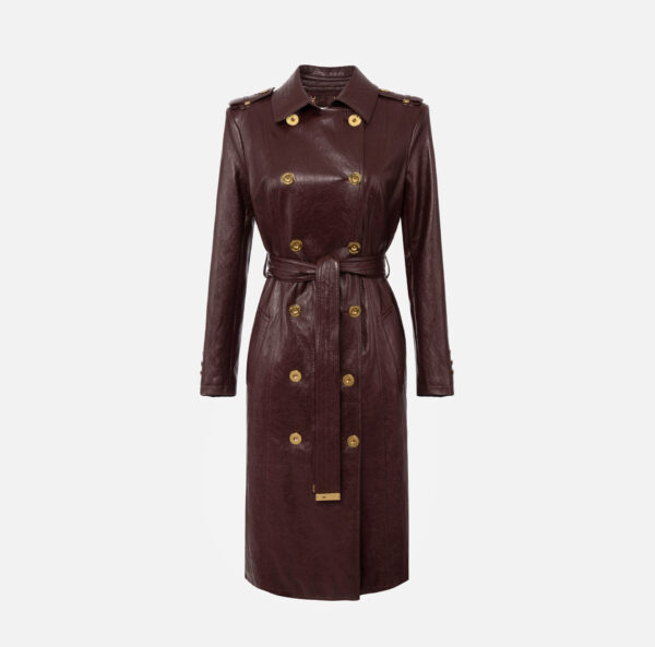 Elisabetta Franchi Trenchcoat in Craquelé-Optik – Bild 5