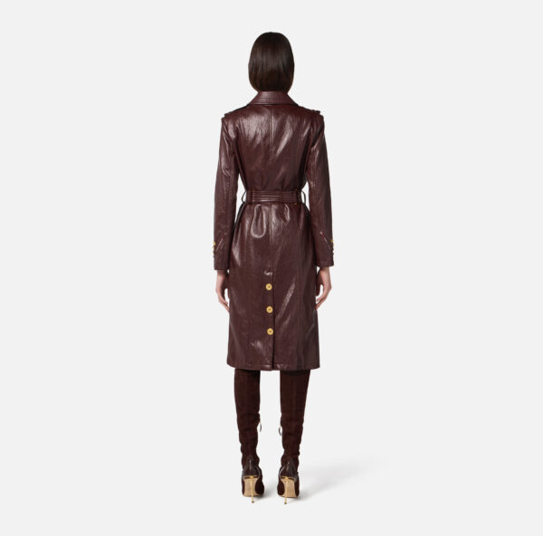 Elisabetta Franchi Trenchcoat in Craquelé-Optik – Bild 4