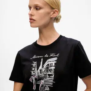 Karl Lagerfeld T-Shirt mit Paris-Skizze 8 A4W17087999 A4W17087999 3