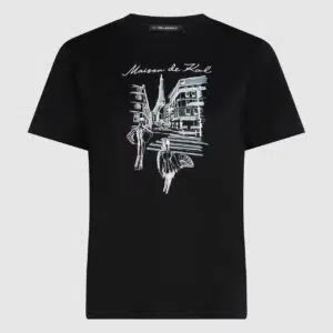 Karl Lagerfeld T-Shirt mit Paris-Skizze 10 A4W17087999 A4W17087999 5