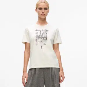Karl Lagerfeld T-Shirt mit Paris-Skizze 7 A4W17087B09 A4W17087B09 1