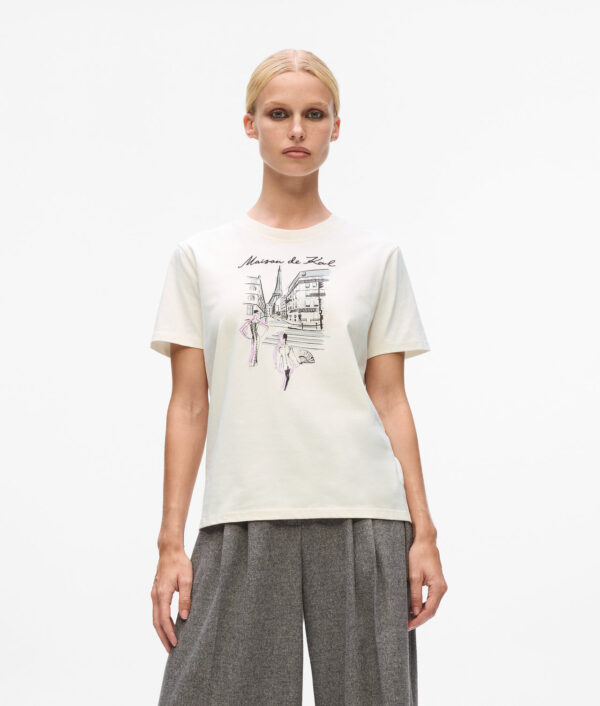 Karl Lagerfeld T-Shirt mit Paris-Skizze – Bild 2