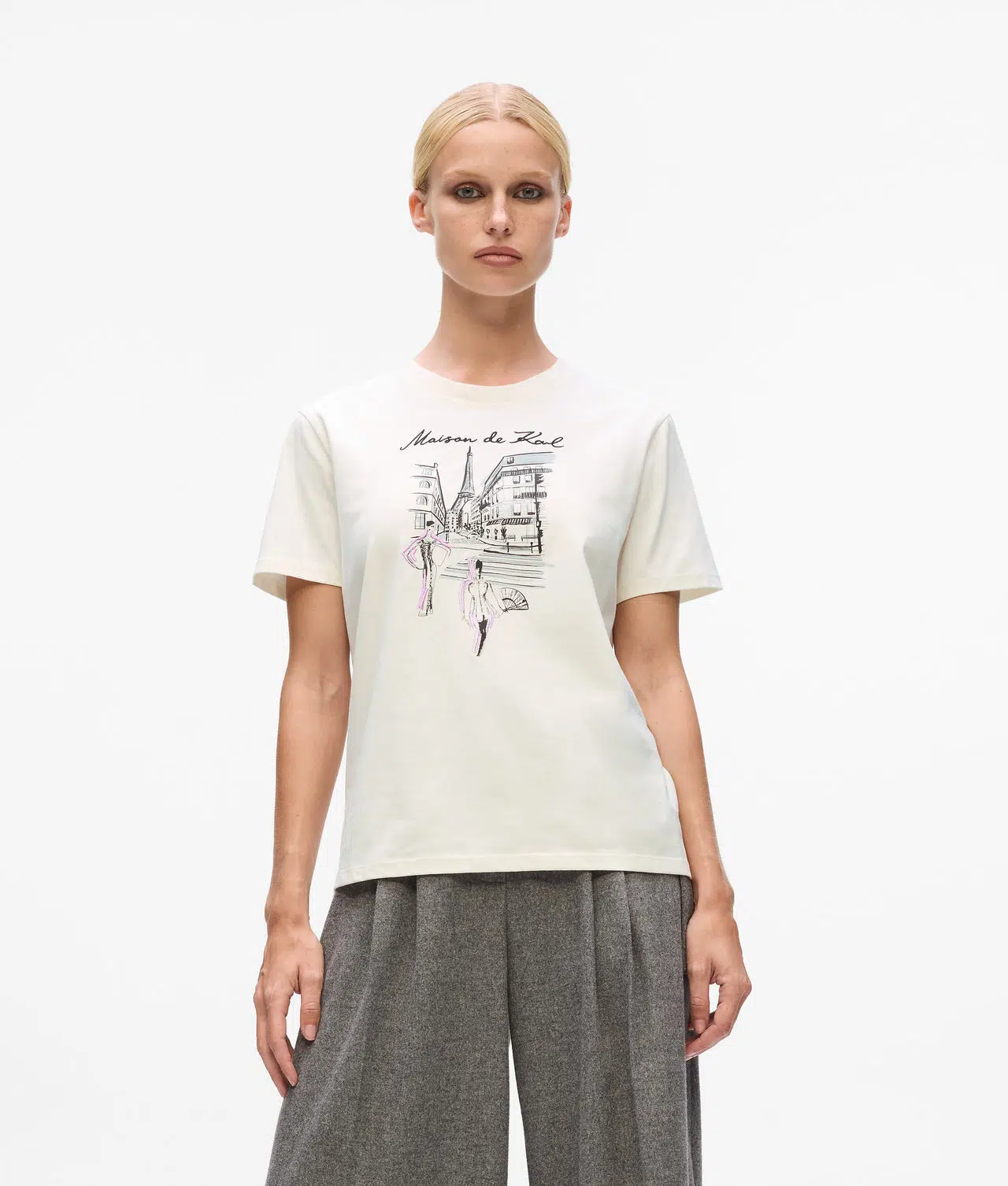 Karl Lagerfeld T-Shirt mit Paris-Skizze 2 Karl Lagerfeld T-Shirt mit Paris-Skizze – Bild 2