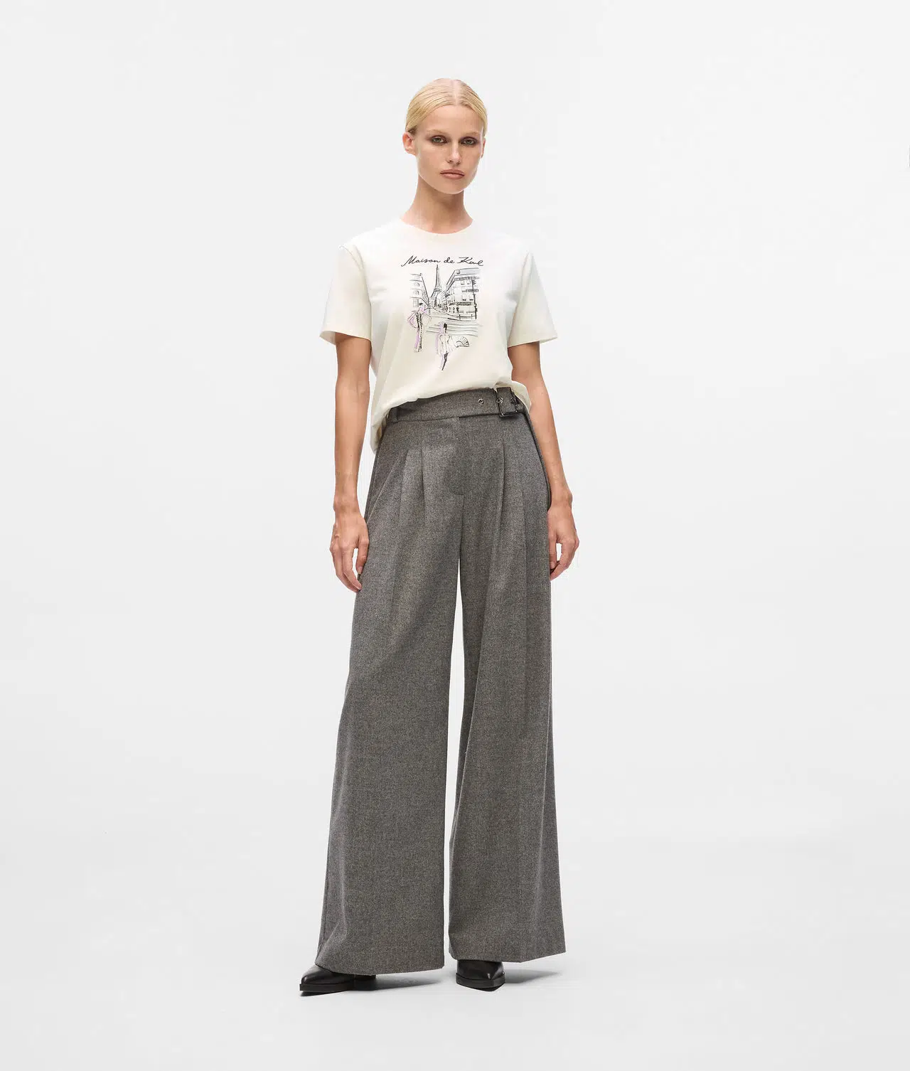 Karl Lagerfeld T-Shirt mit Paris-Skizze 1 Karl Lagerfeld T-Shirt mit Paris-Skizze