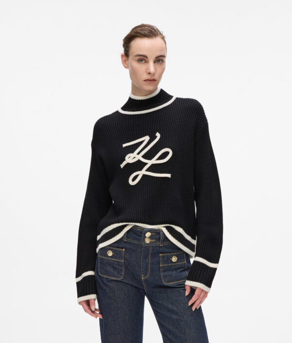 Karl Lagerfeld Rollkragenpullover mit Karl-Autogramm – Bild 2
