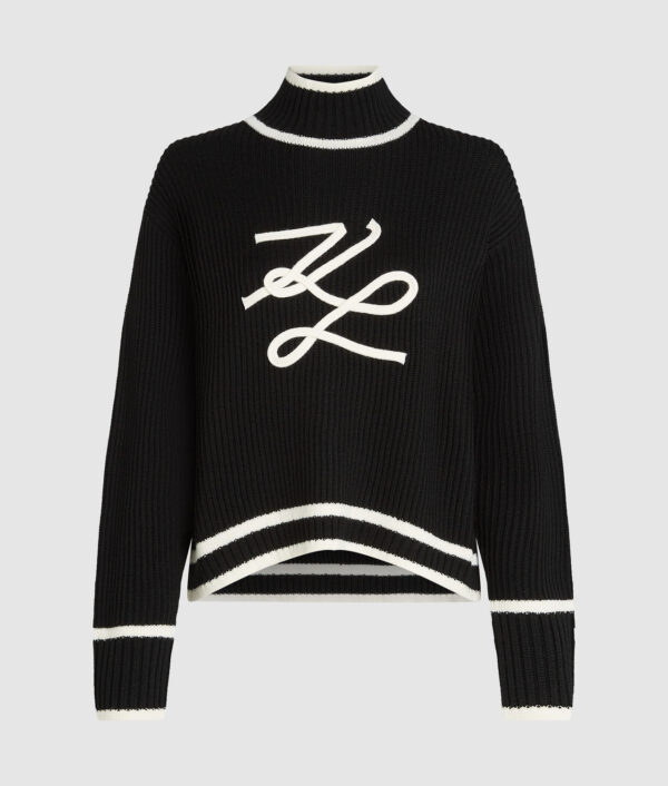 Karl Lagerfeld Rollkragenpullover mit Karl-Autogramm – Bild 5