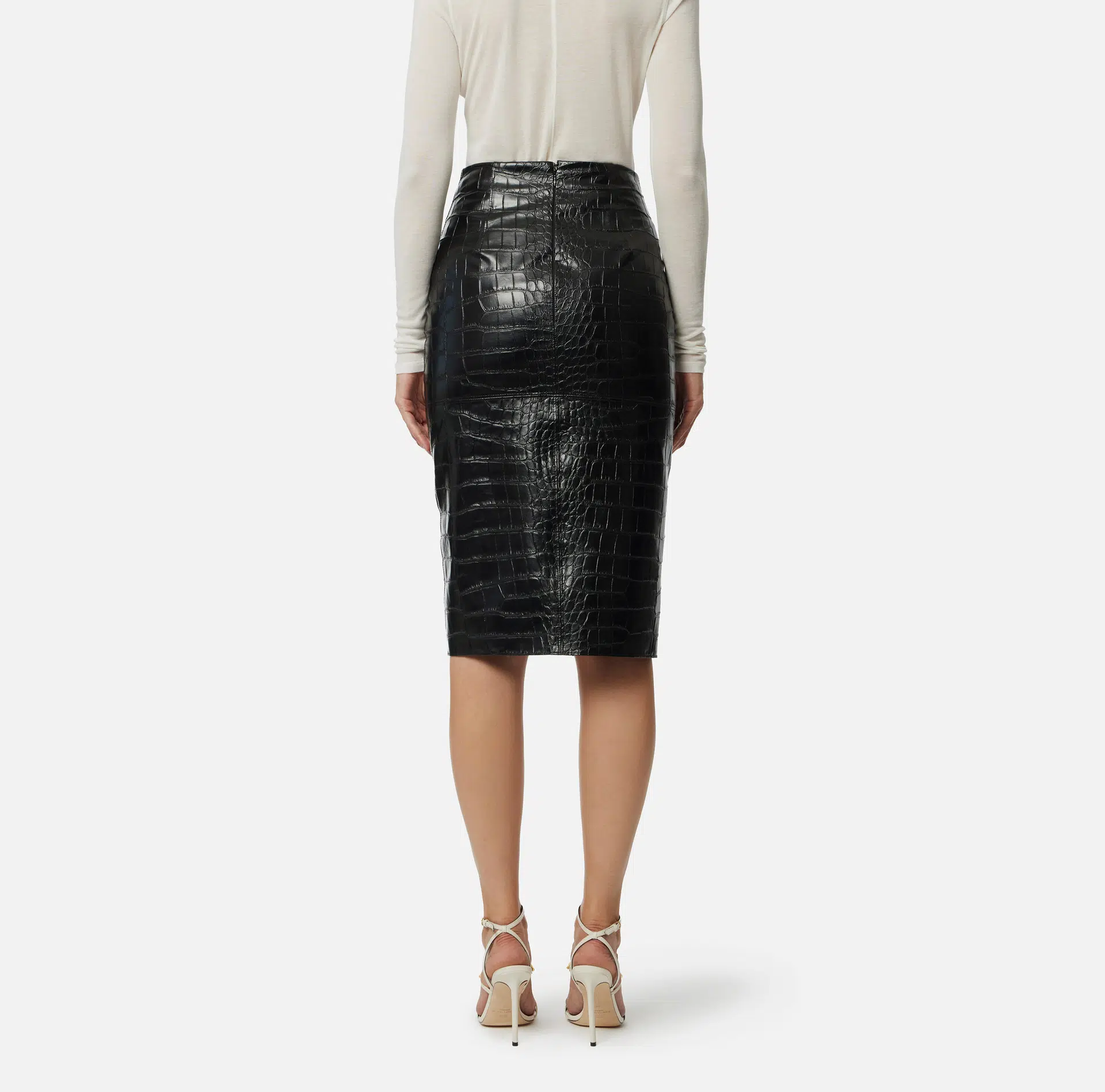 Elisabetta Franchi Rock mit Kroko-Prägung 3 Elisabetta Franchi Rock mit Kroko-Prägung – Bild 3