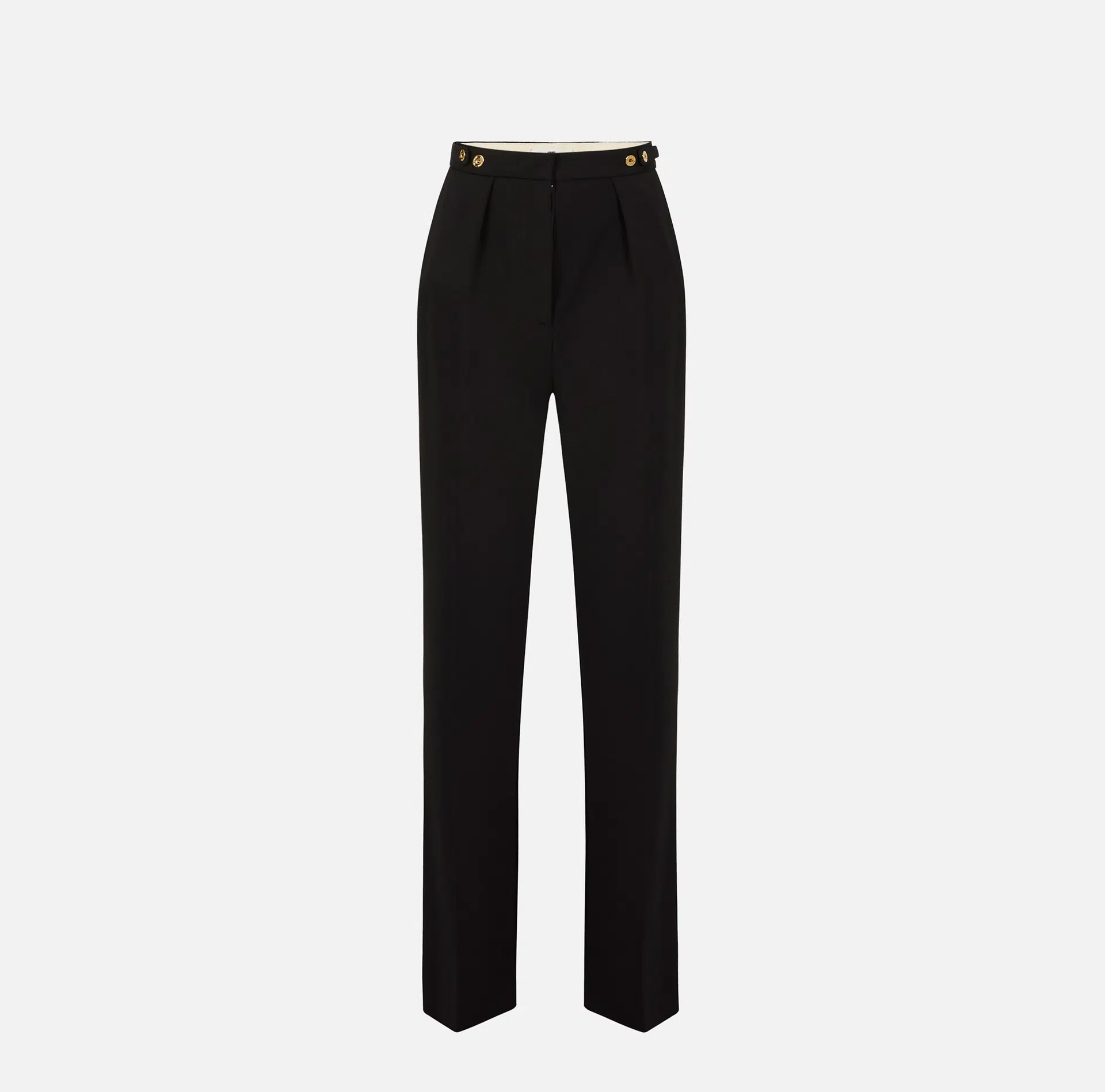 Elisabetta Franchi Hose aus Crêpe mit Schmuck-Accessoire 4 Elisabetta Franchi Hose aus Crêpe mit Schmuck-Accessoire – Bild 4