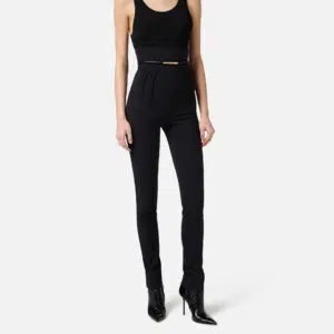 Elisabetta Franchi Hose aus leichtem Crêpe mit Gürtel 6 PA13457E2 PA13457E2 110 4 D