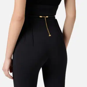 Elisabetta Franchi Hose aus leichtem Crêpe mit Gürtel 7 PA13457E2 PA13457E2 110 5 D