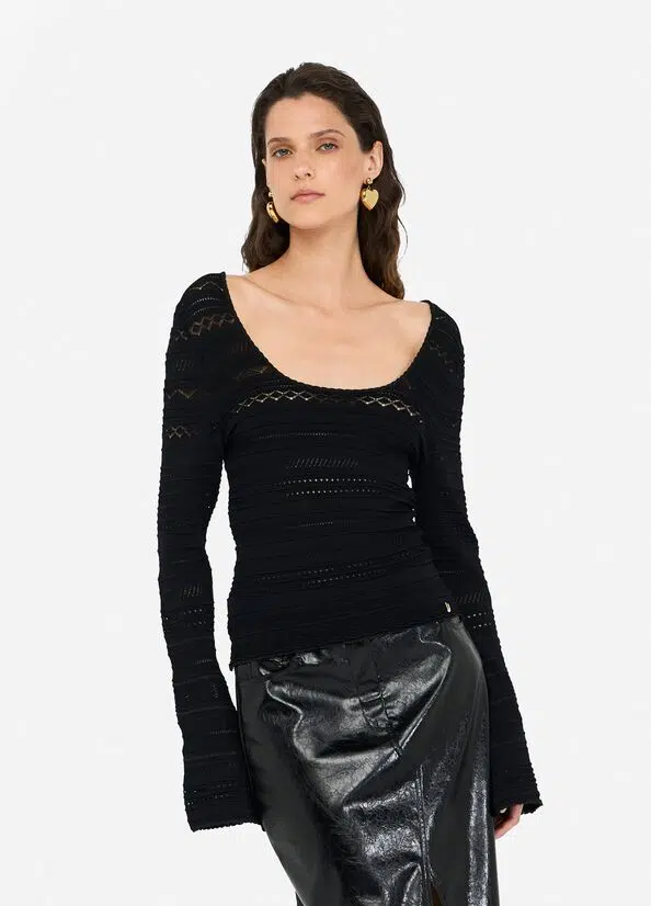 Liu Jo Pullover mit Lochmuster 2 Liu Jo Pullover mit Lochmuster – Bild 2