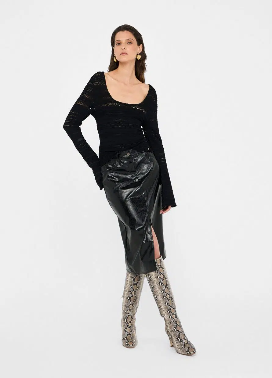 Liu Jo Pullover mit Lochmuster 1 Liu Jo Pullover mit Lochmuster