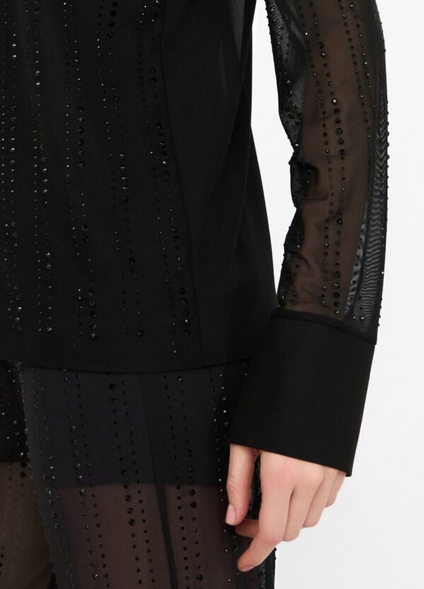 Liu Jo Hemdbluse aus Tüll mit Strass – Bild 6